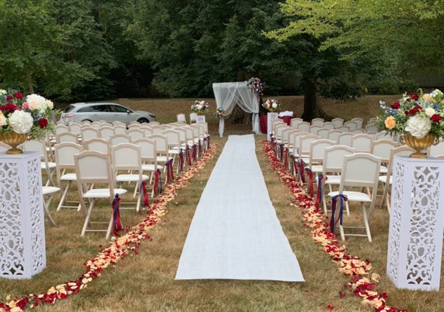 Cérémonie de mariage dans le Parc d'Argeronne