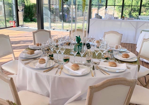 Table pour un mariage à l'Orangerie du Chateau d'Argeronne